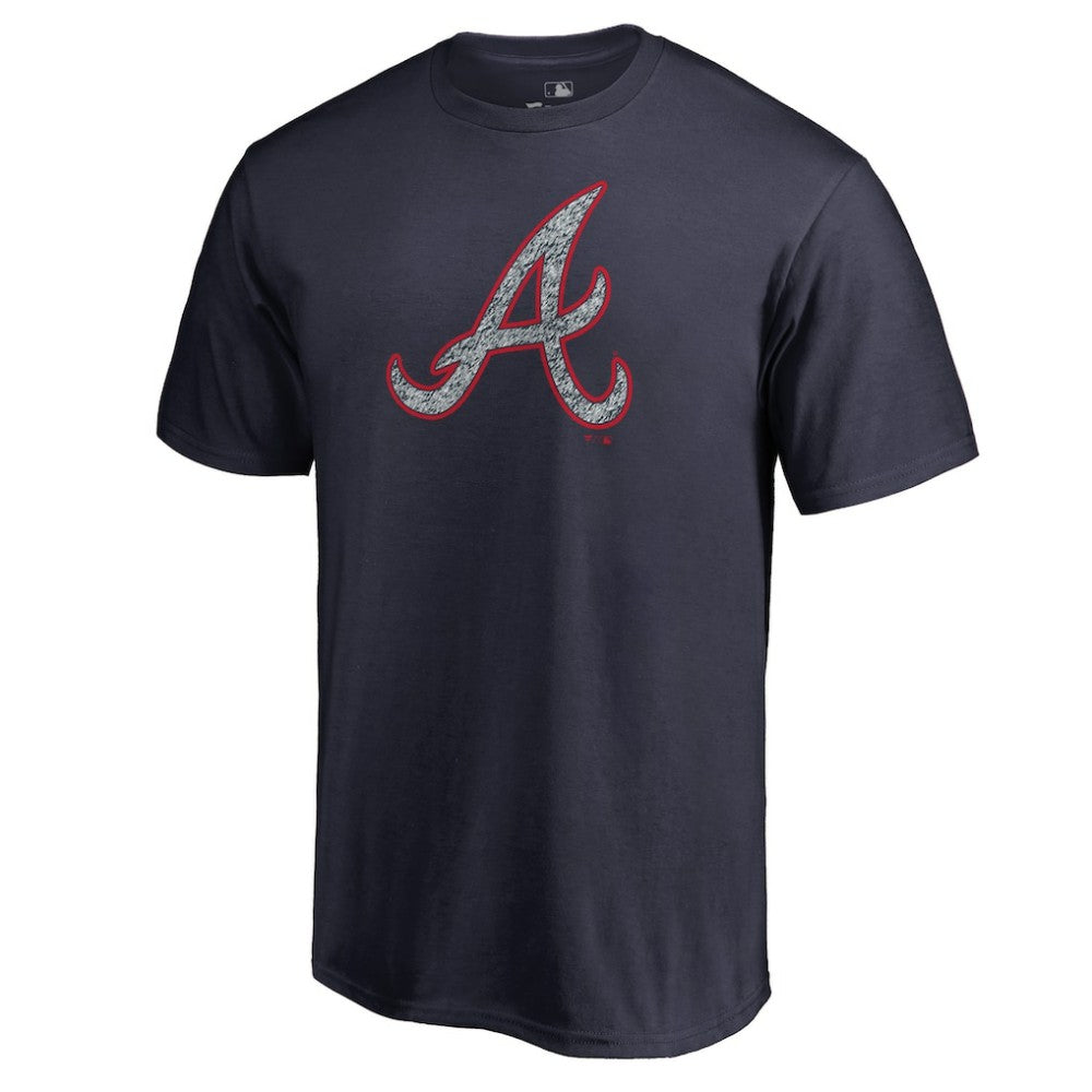 Navy Atlanta Braves Static Logo T-Shirt