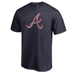 Navy Atlanta Braves Static Logo T-Shirt