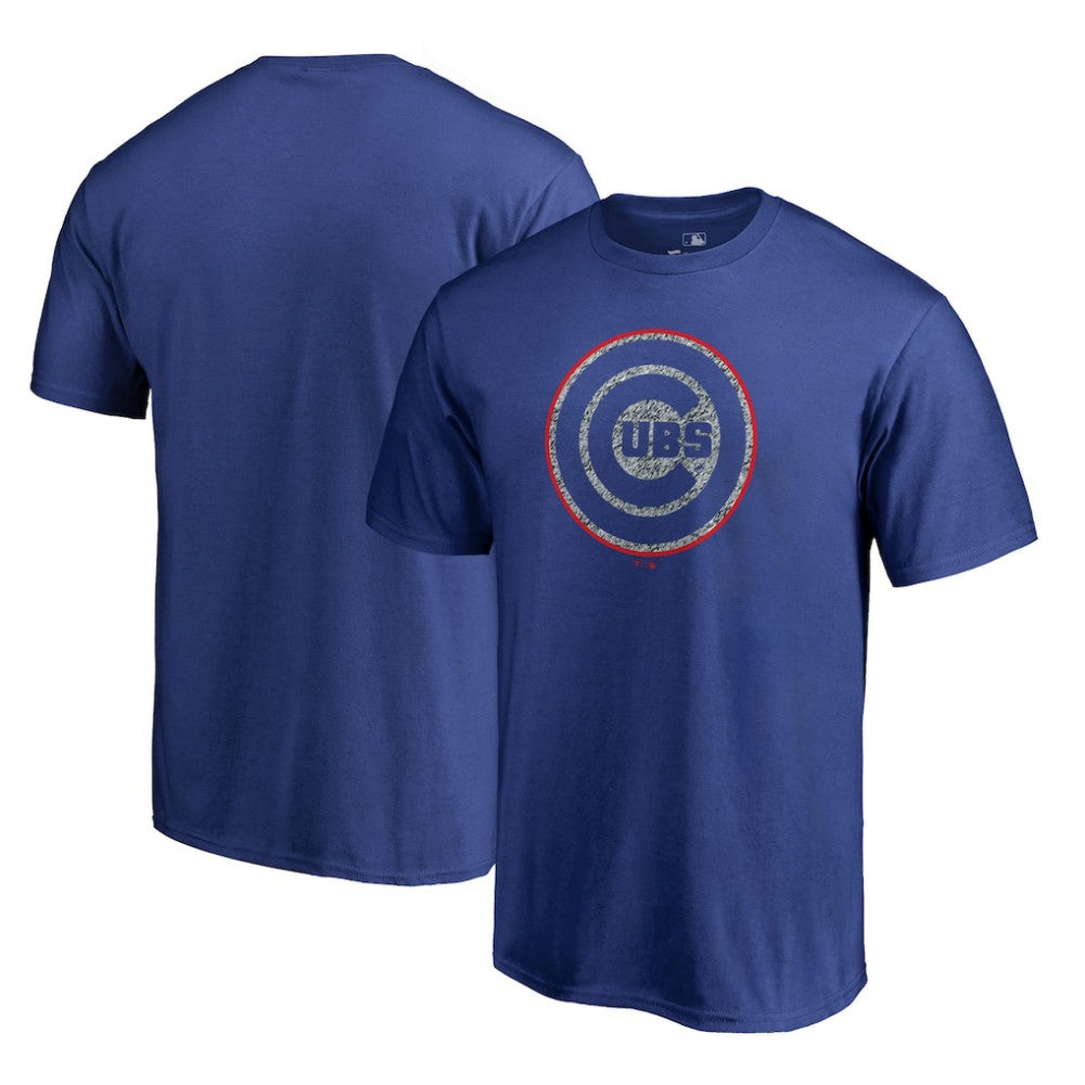 Royal Chicago Cubs Static Logo T-Shirt