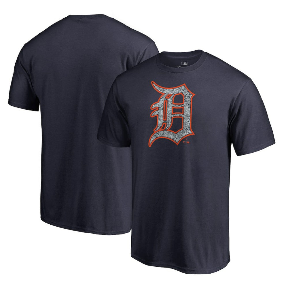 Navy Detroit Tigers Static Logo T-Shirt
