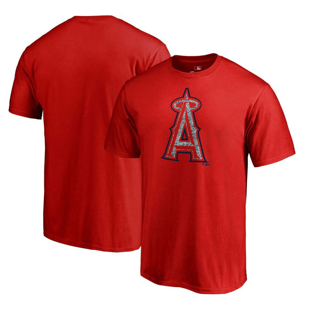 Red Los Angeles Angels Static Logo T-Shirt