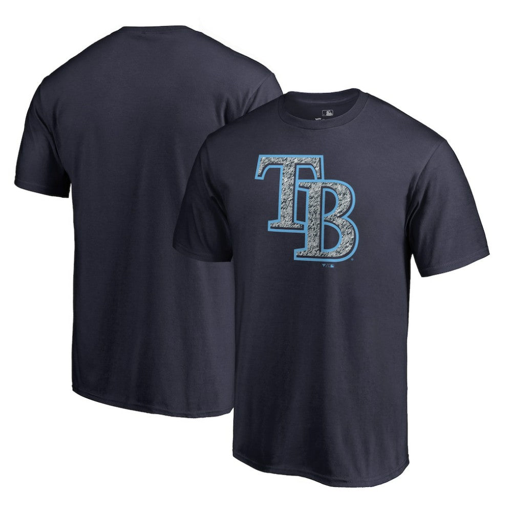 Navy Tampa Bay Rays Static Logo T-Shirt