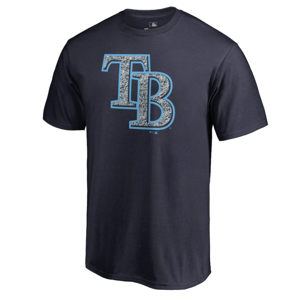 Navy Tampa Bay Rays Static Logo T-Shirt