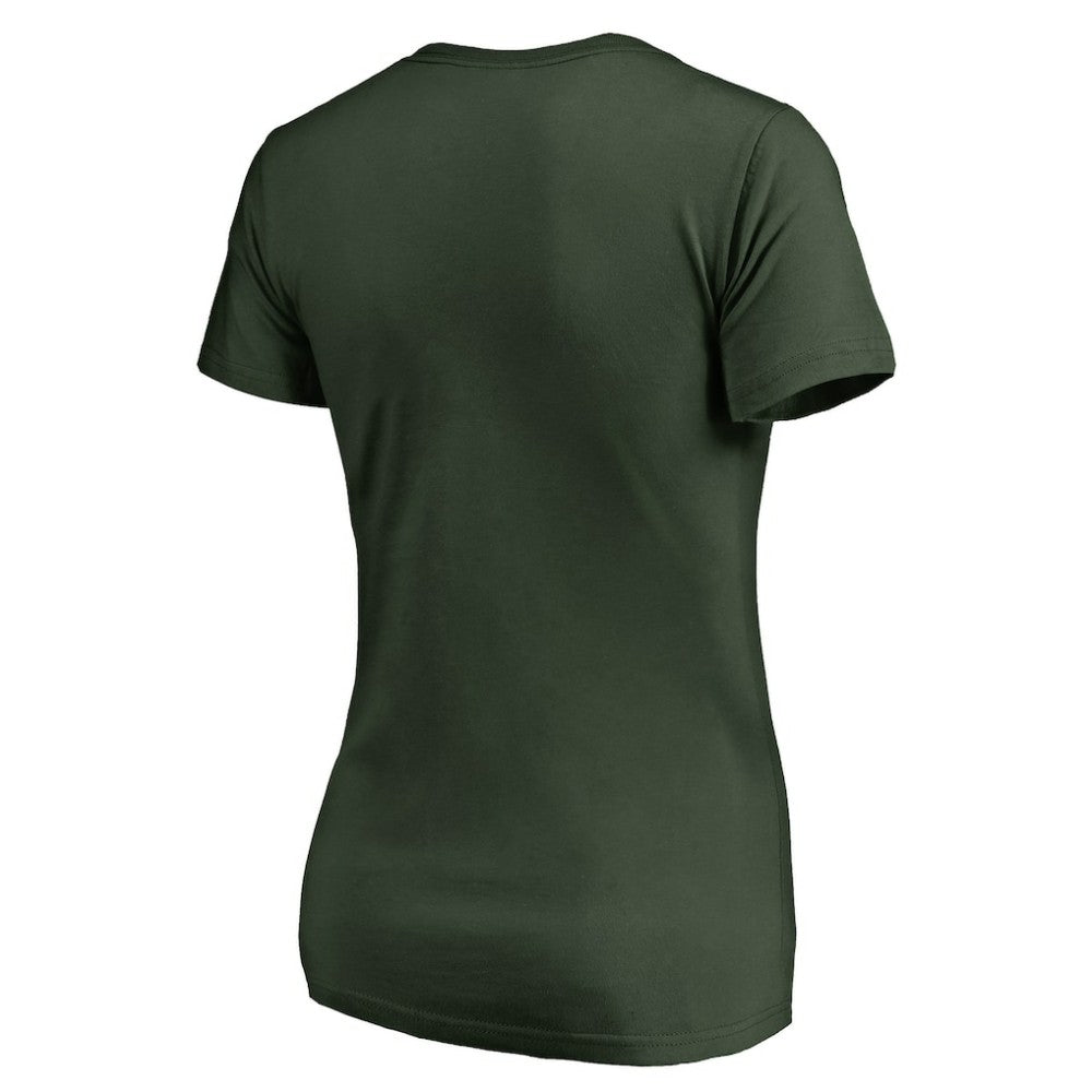 Green Athletics Women's Static Logo V-Neck T-Shirt