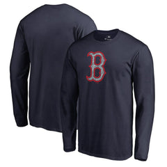 Navy Boston Red Sox Static Logo Long Sleeve T-Shirt