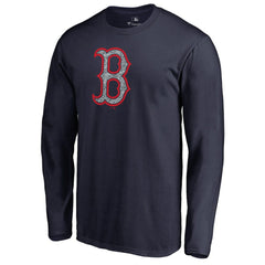 Navy Boston Red Sox Static Logo Long Sleeve T-Shirt