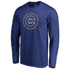 Royal Chicago Cubs Static Logo Long Sleeve T-Shirt