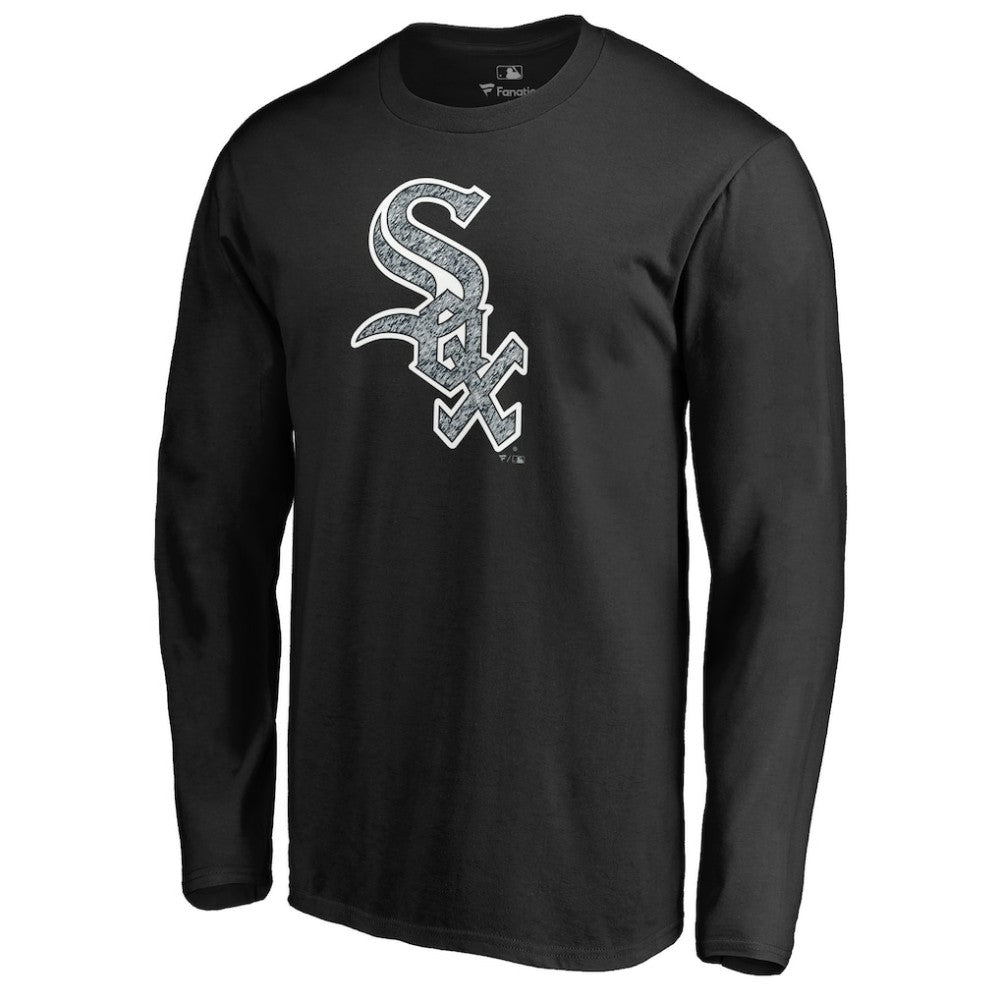 Black Chicago White Sox Static Logo Long Sleeve T-Shirt