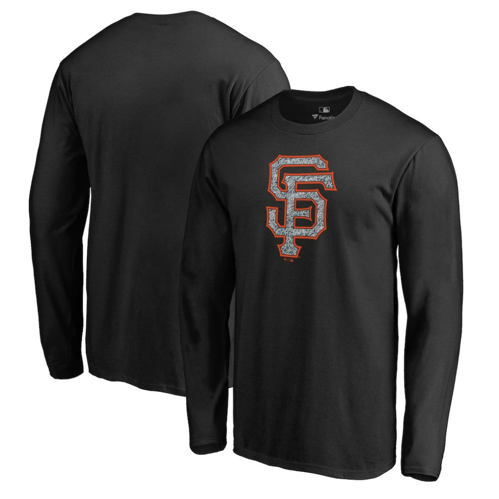 Black San Francisco Giants Static Logo Long Sleeve T-Shirt