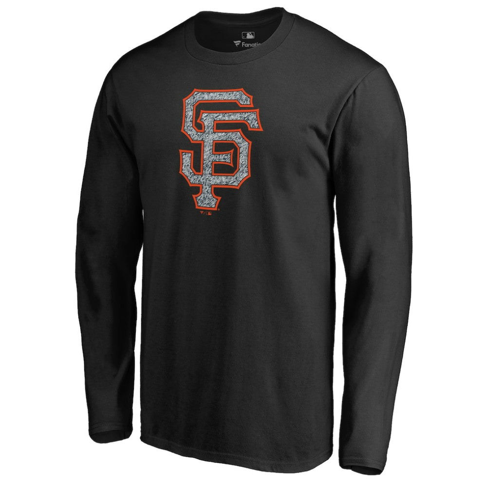 Black San Francisco Giants Static Logo Long Sleeve T-Shirt