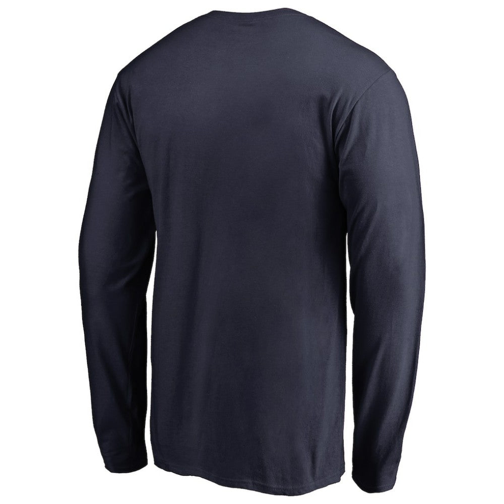 Navy Seattle Mariners Static Logo Long Sleeve T-Shirt