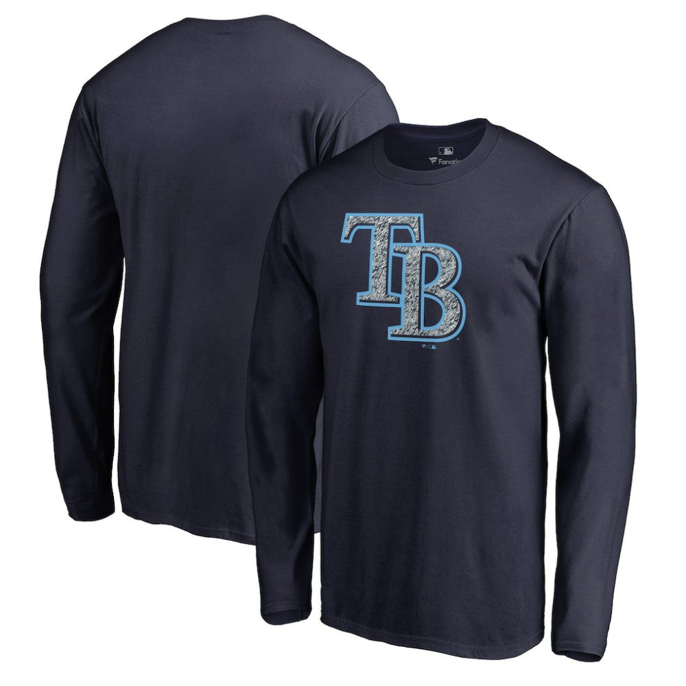 Navy Tampa Bay Rays Static Logo Long Sleeve T-Shirt