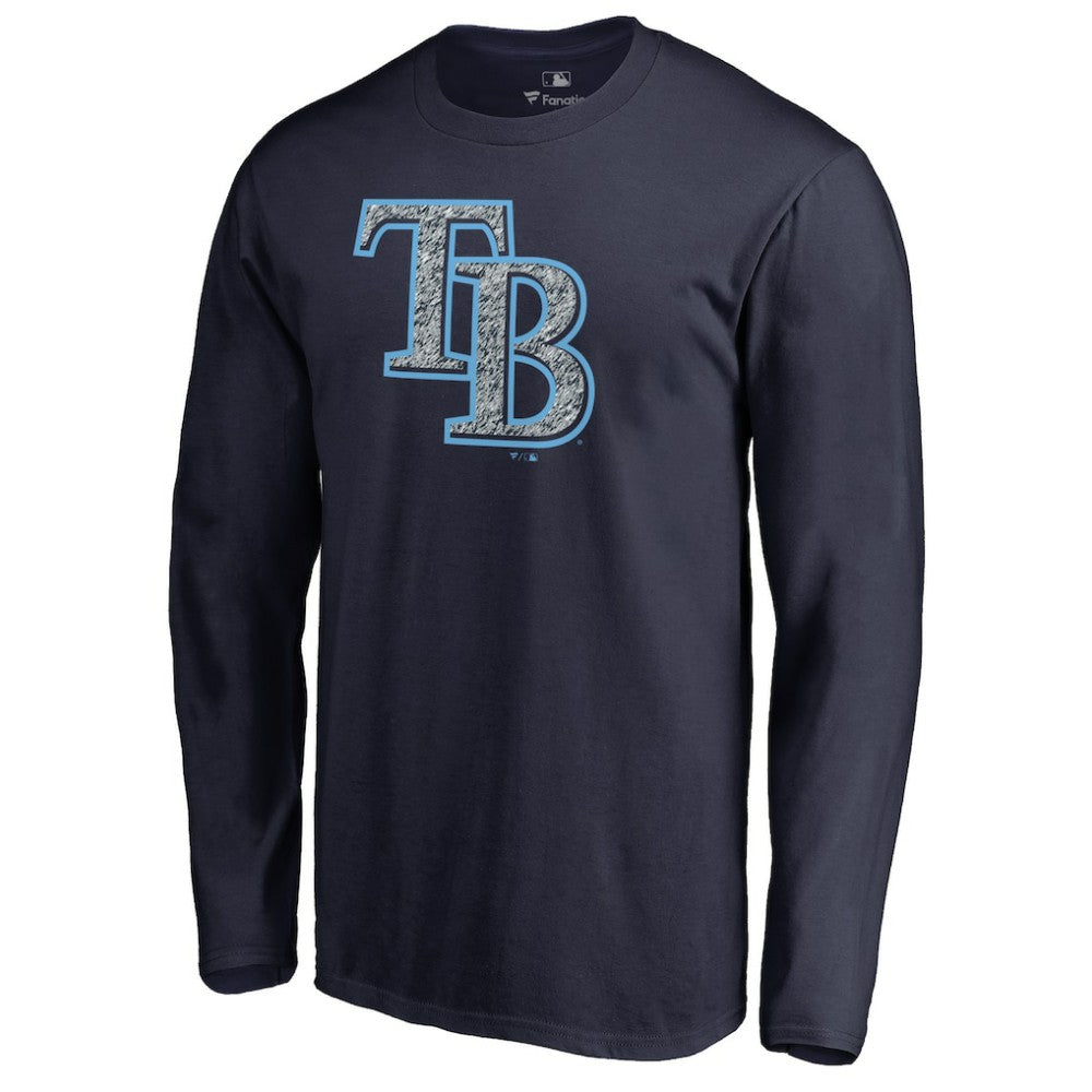 Navy Tampa Bay Rays Static Logo Long Sleeve T-Shirt