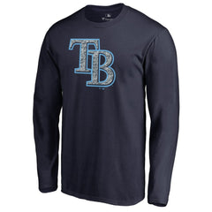 Navy Tampa Bay Rays Static Logo Long Sleeve T-Shirt