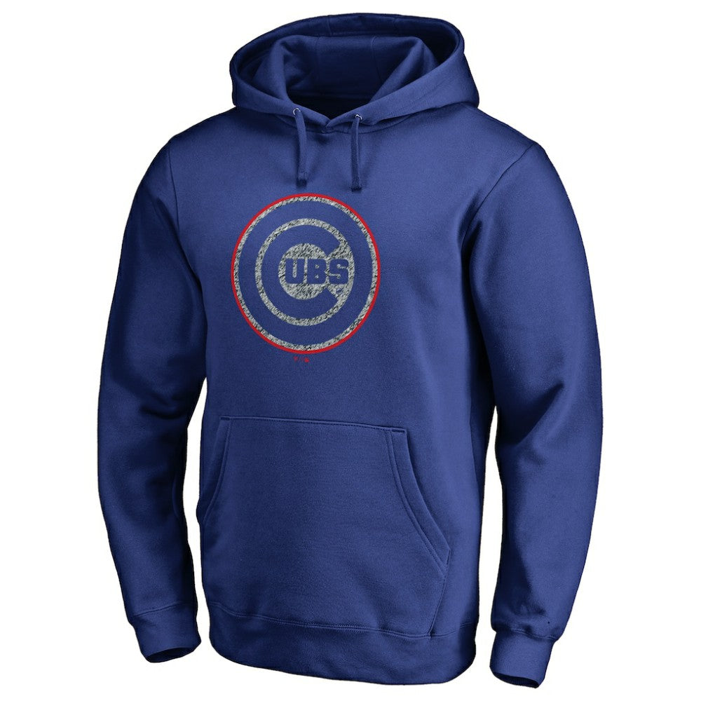 Royal Chicago Cubs Static Logo Pullover Hoodie