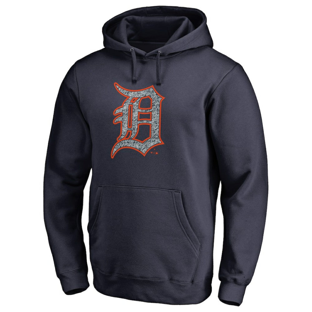 Navy Detroit Tigers Static Logo Pullover Hoodie