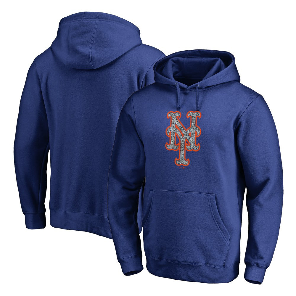 Royal New York Mets Static Logo Pullover Hoodie