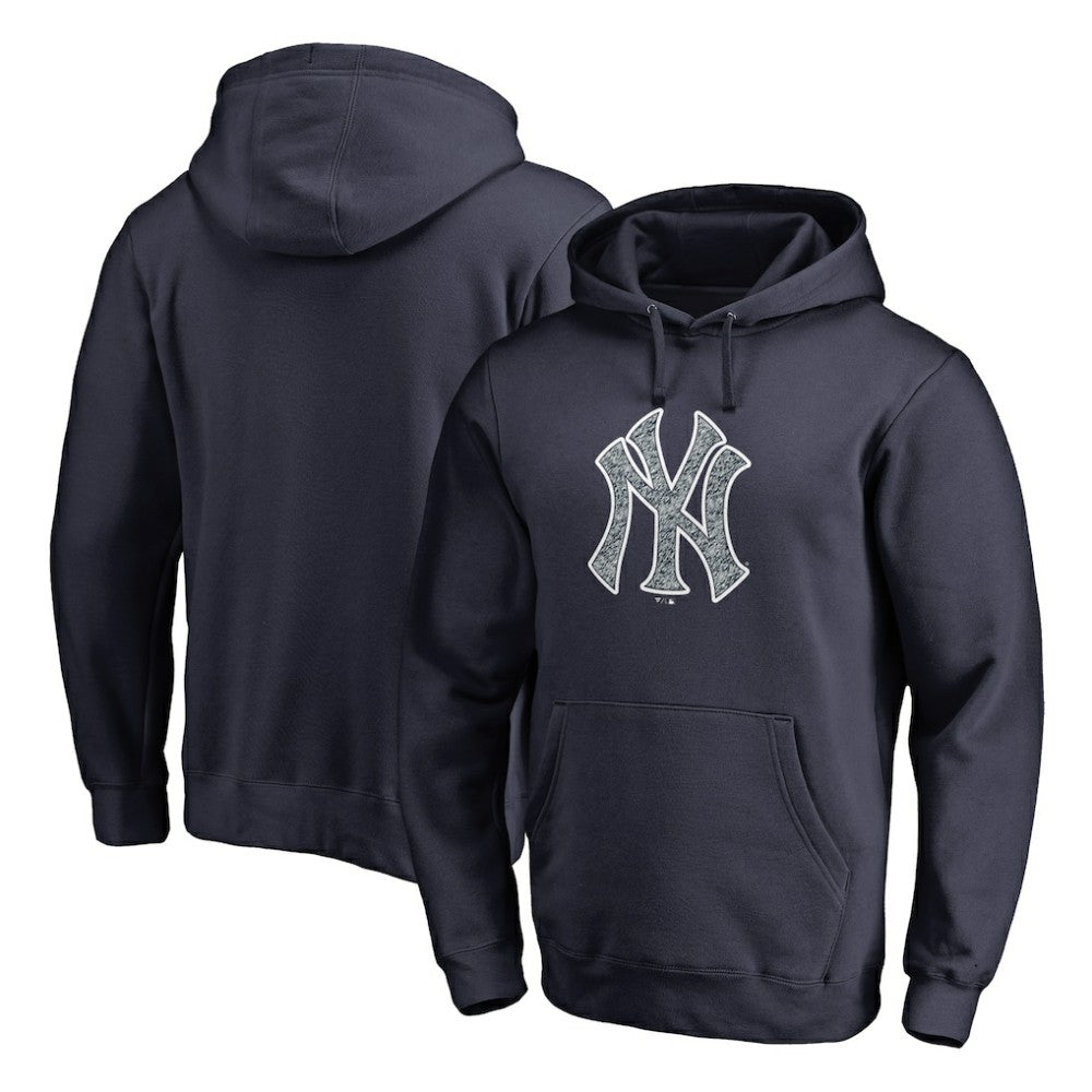 Navy New York Yankees Static Logo Pullover Hoodie