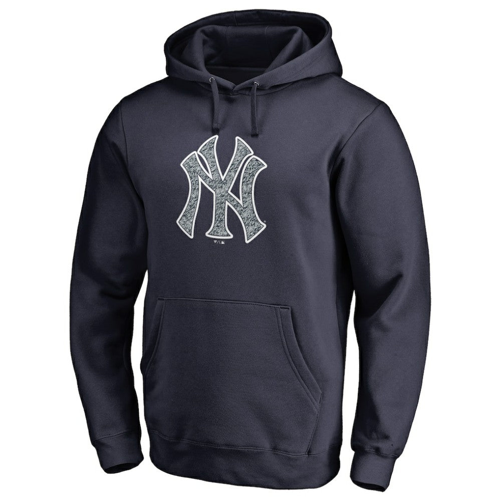 Navy New York Yankees Static Logo Pullover Hoodie