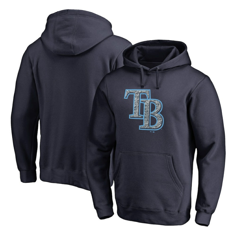 Navy Tampa Bay Rays Static Logo Pullover Hoodie
