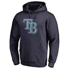 Navy Tampa Bay Rays Static Logo Pullover Hoodie