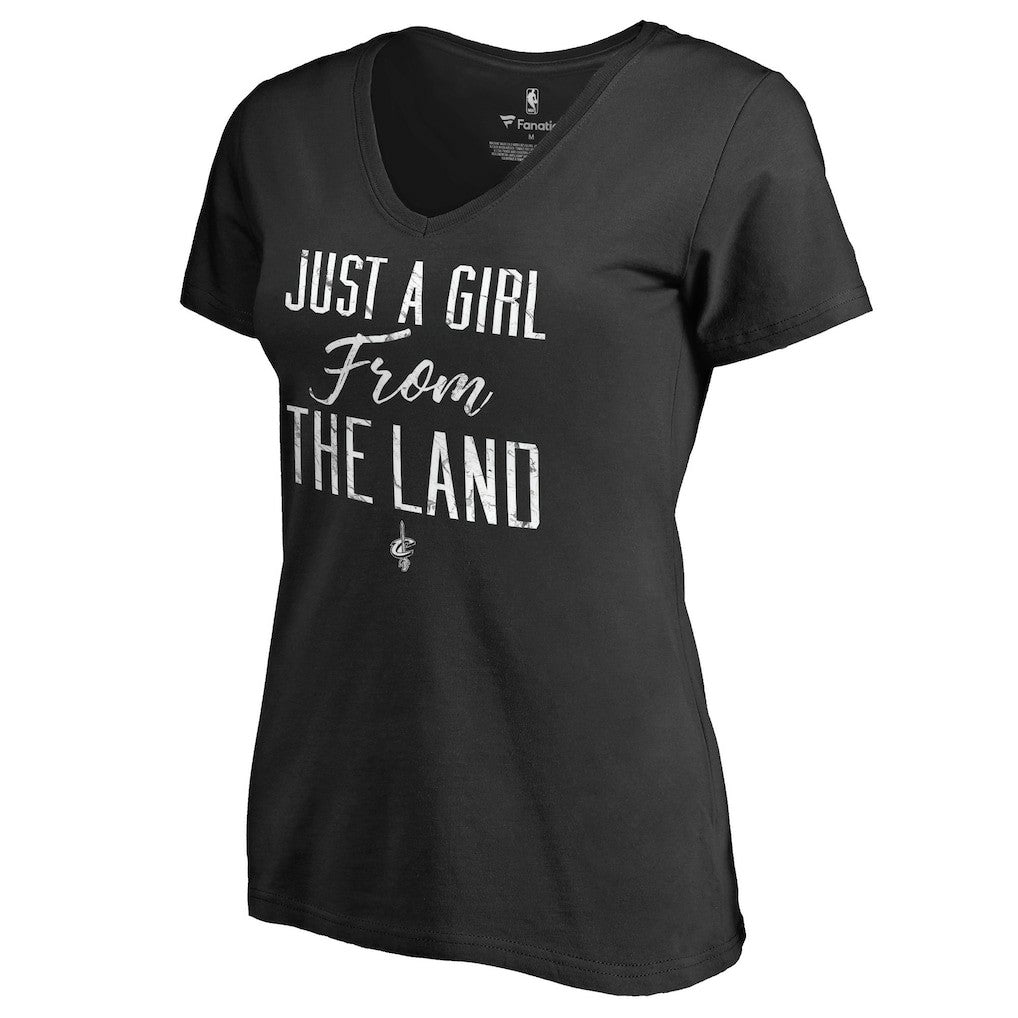 Cleveland Cavaliers Women's Just a Girl V-Neck T-Shirt sale