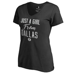 Dallas Mavericks Women's Just a Girl V-Neck T-Shirt sale