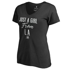 Los Angeles Lakers Women's Just a Girl V-Neck T-Shirt