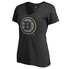 NHL Boston Bruins Women's Static Logo V-Neck T-Shirt