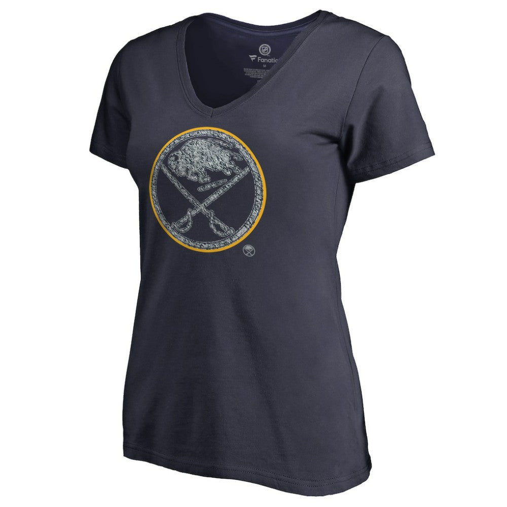 NHL Buffalo Sabres Women's Static Logo V-Neck T-Shirt