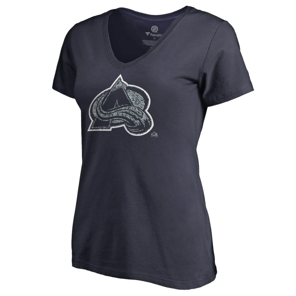 NHL Colorado Avalanche Women's Static Logo V-Neck T-Shirt