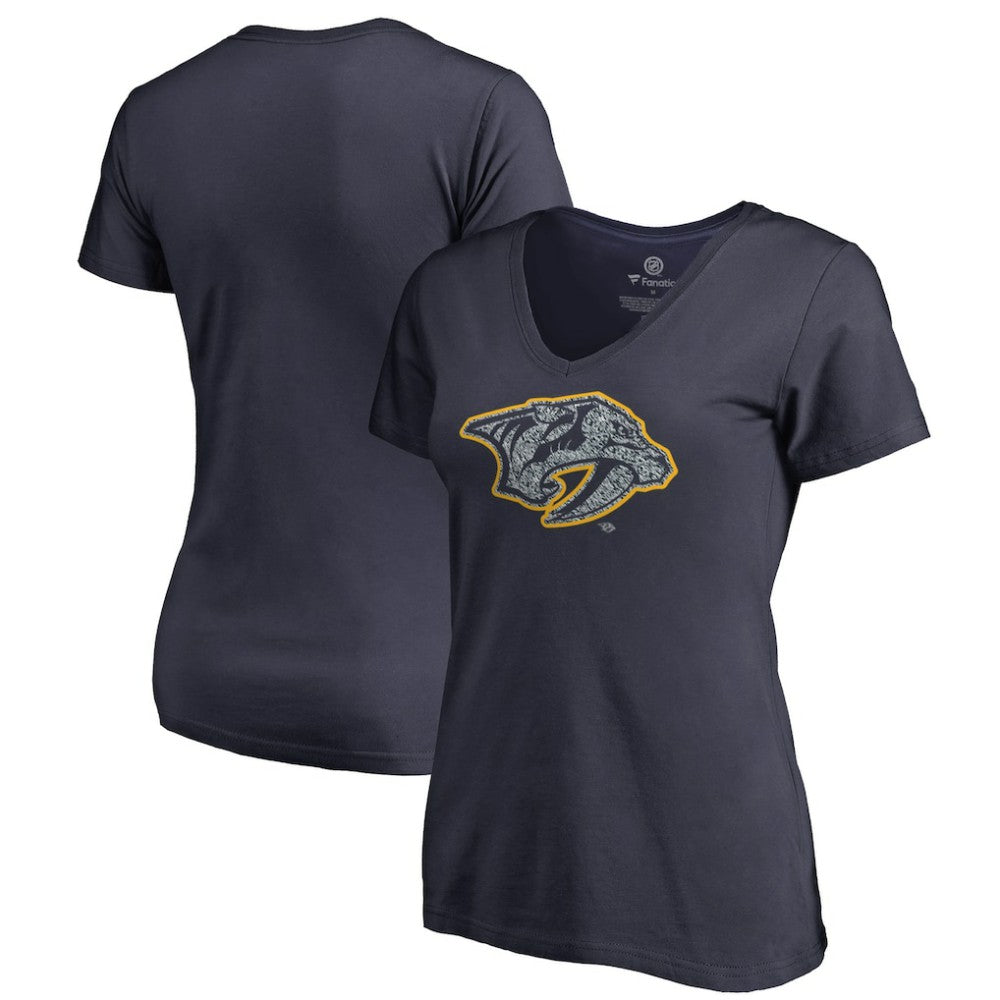 NHL Nashville Predators Women's Static Logo V-Neck T-Shirt