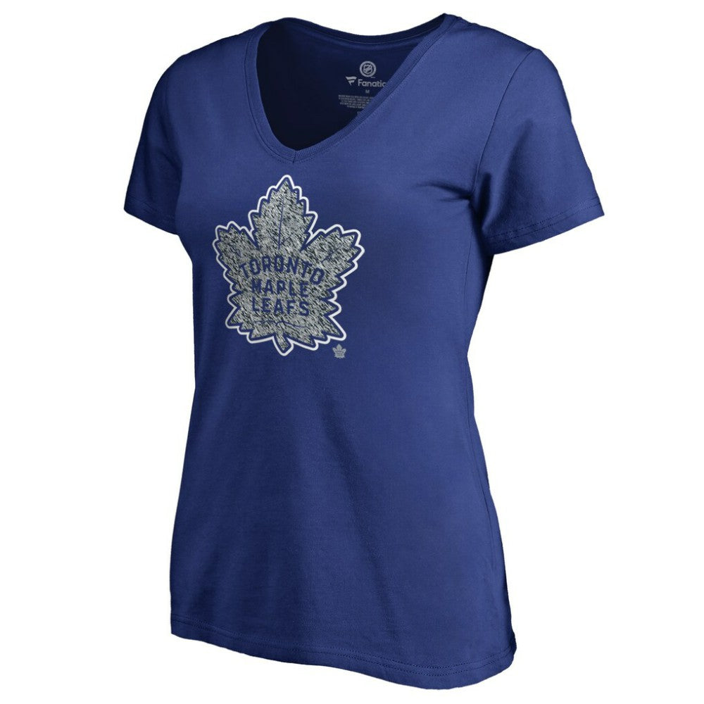 NHL Toronto Maple Leafs Women's Static Logo V-Neck T-Shirt