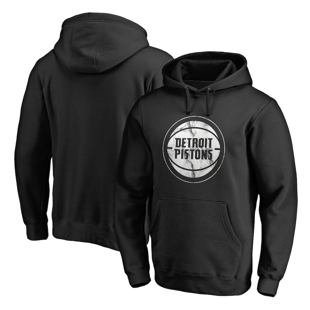 Detroit Pistons Marble Logo Pullover Hoodie