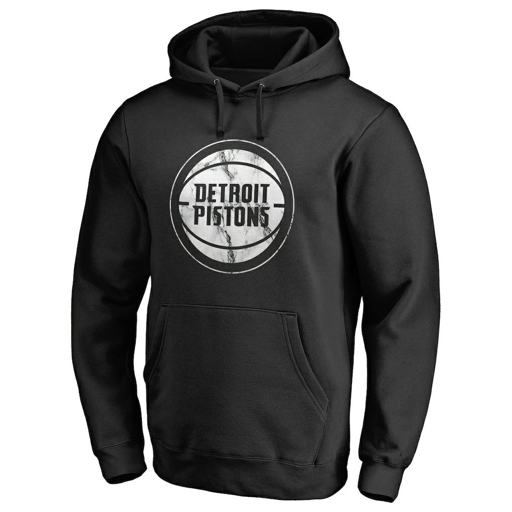 Detroit Pistons Marble Logo Pullover Hoodie