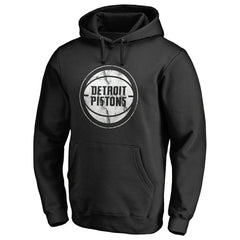 Detroit Pistons Marble Logo Pullover Hoodie
