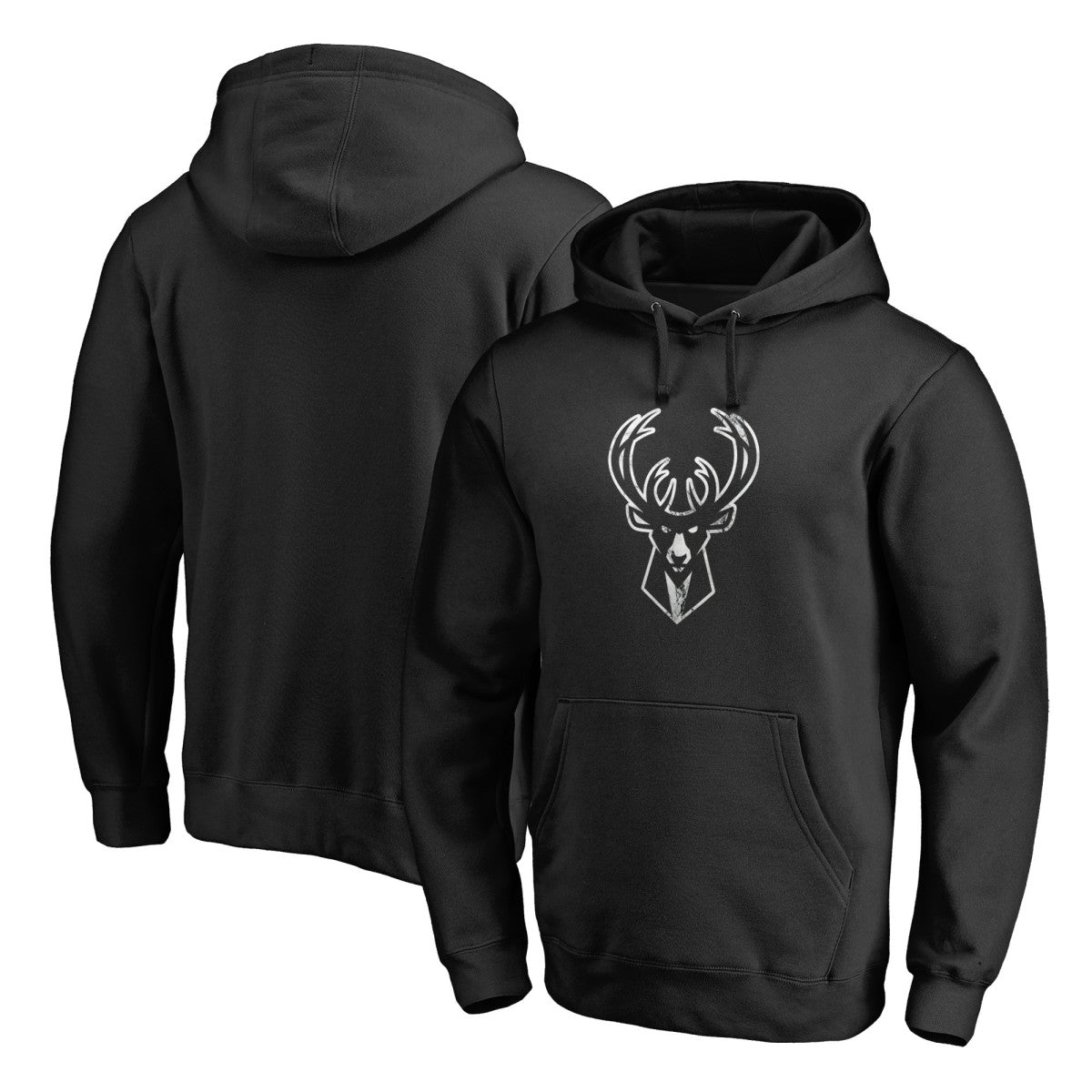 Milwaukee Bucks Marble Logo Pullover Hoodie