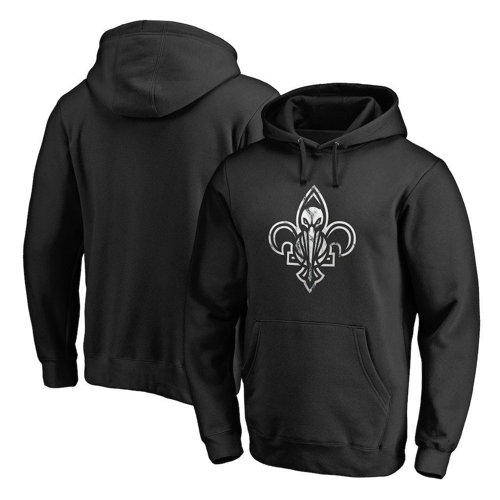 New Orleans Pelicans Marble Logo Pullover Hoodie