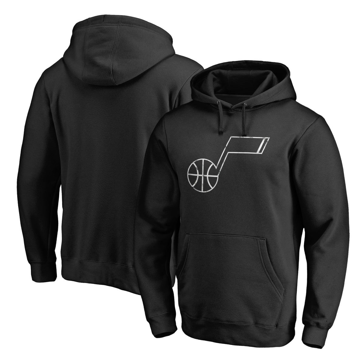 Utah Jazz Marble Logo Pullover Hoodie
