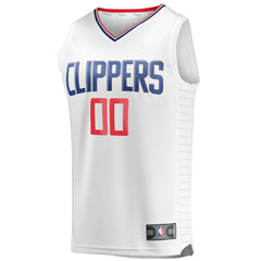 Fanatics LA Clippers Youth Fast Break Custom Replica Jersey White