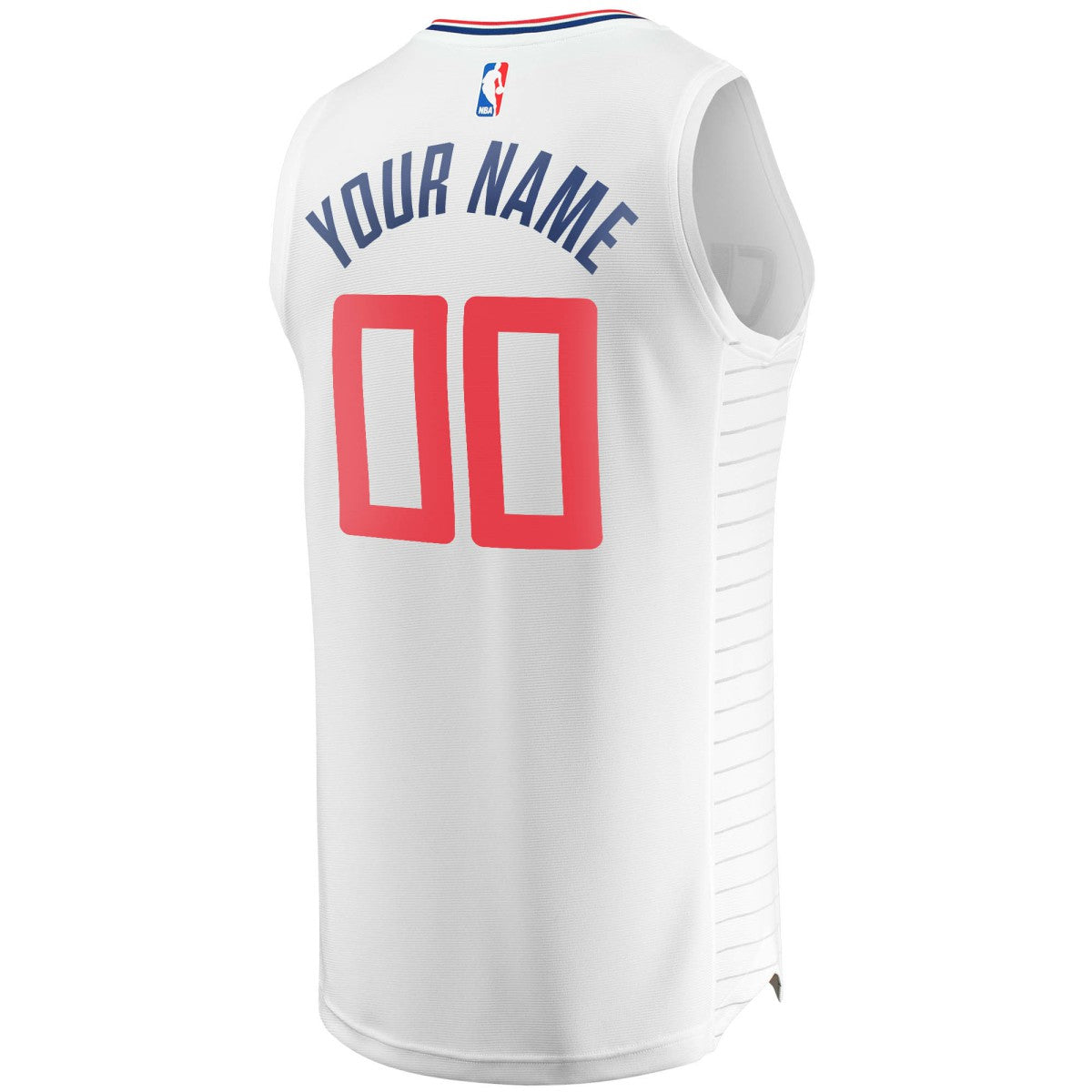 Fanatics LA Clippers Youth Fast Break Custom Replica Jersey White