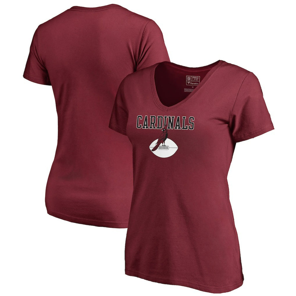 Women's Vintage Team Lockup V-Neck T-Shirt - Arizona Cardinals T-shirts