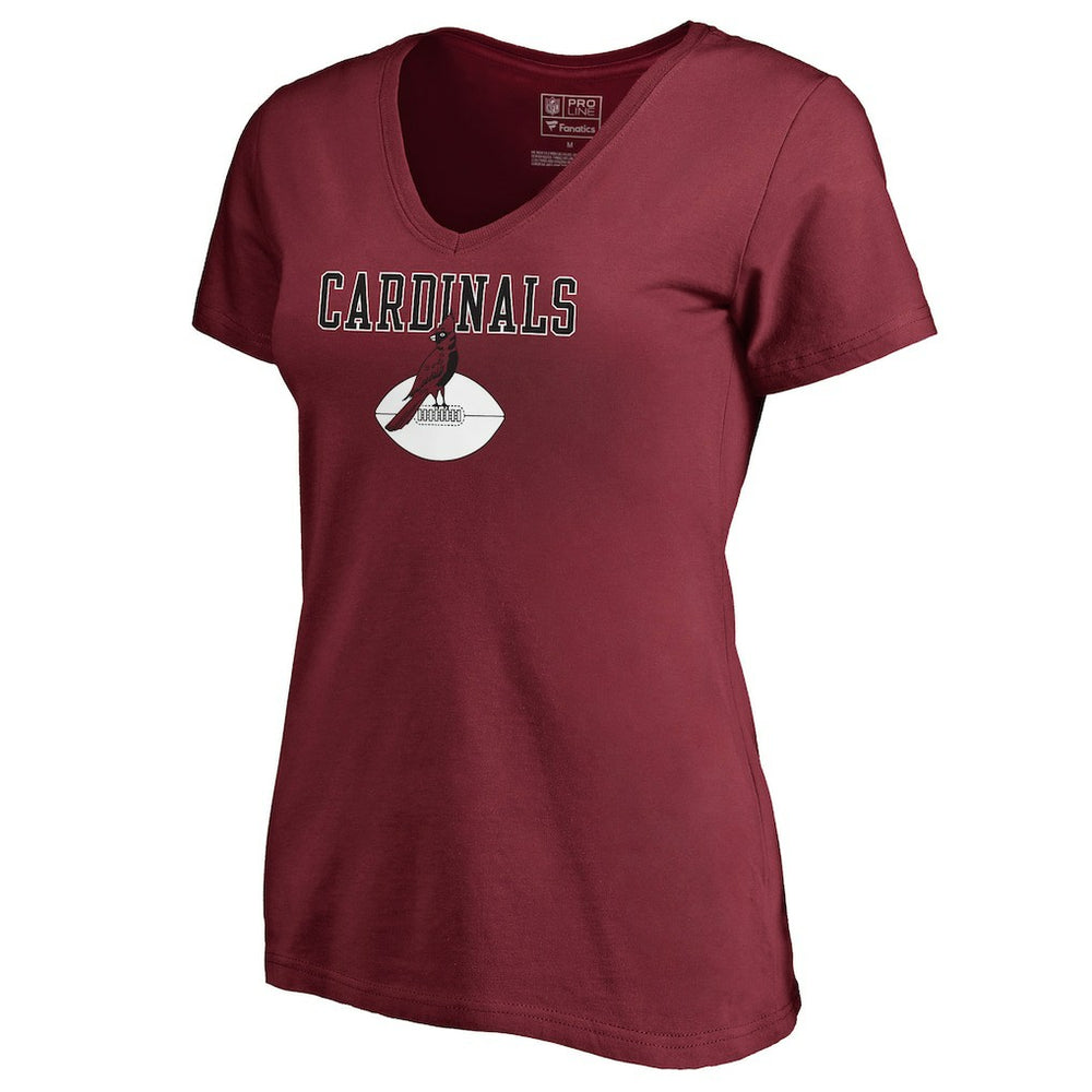 Women's Vintage Team Lockup V-Neck T-Shirt - Arizona Cardinals T-shirts