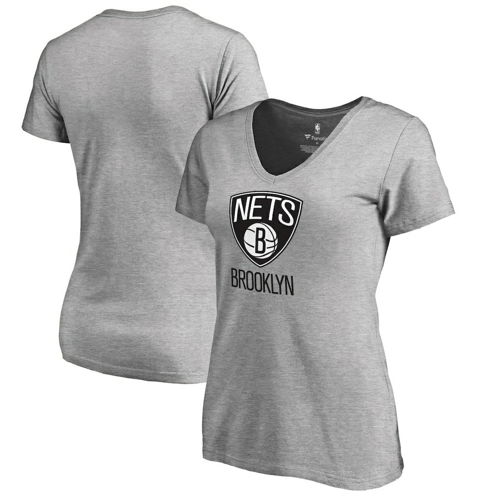 Brooklyn Nets Women's Primary Logo V-Neck T-Shirt