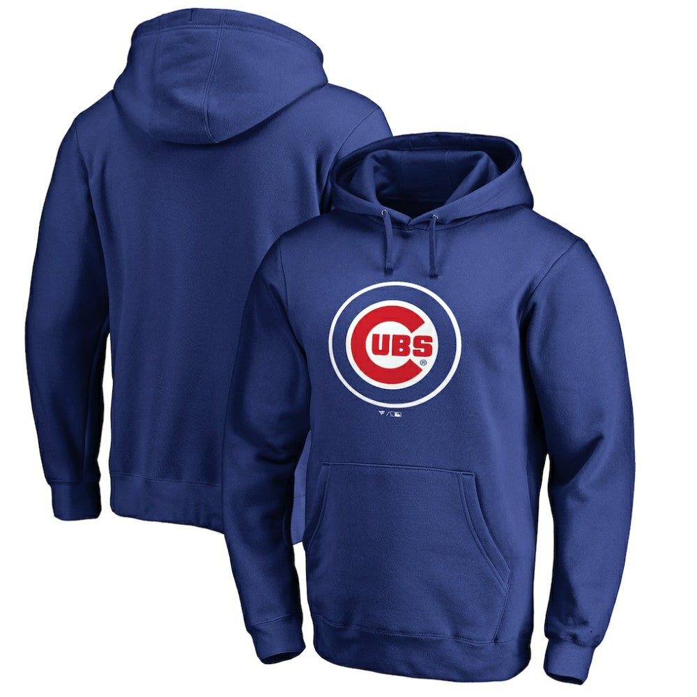Royal Chicago Cubs Official Wordmark Fitted Pullover Hoodie