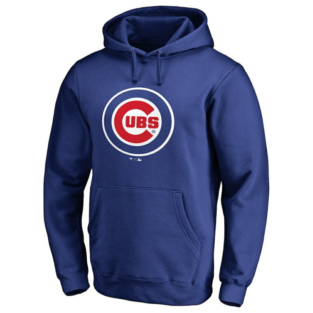 Royal Chicago Cubs Official Wordmark Fitted Pullover Hoodie