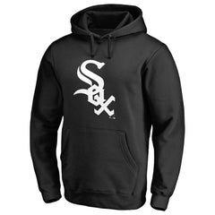 Black Chicago White Sox Official Wordmark Fitted Pullover Hoodie