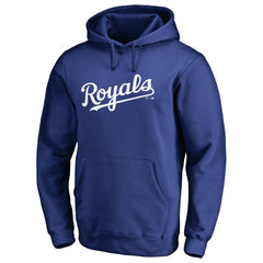 Royal Kansas City Royals Official Wordmark Fitted Pullover Hoodie