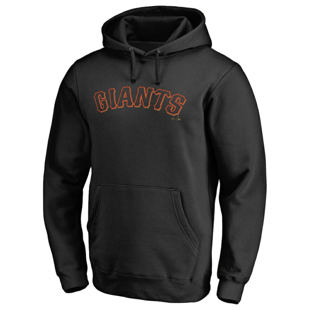 Black San Francisco Giants Official Wordmark Fitted Pullover Hoodie