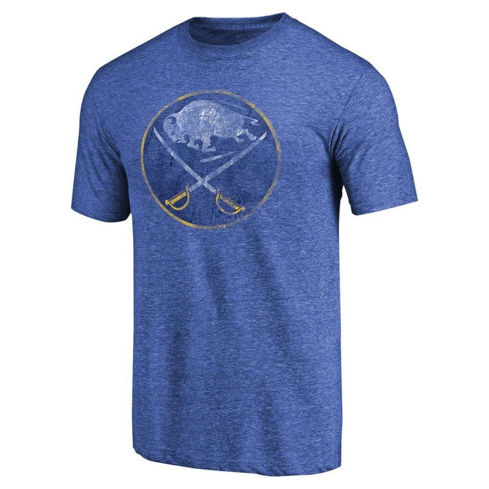 NHL Buffalo Sabres Throwback Vintage Logo Tri-Blend T-Shirt